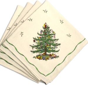 Spode Christmas Tree Napkins,  1 piece - Ivory